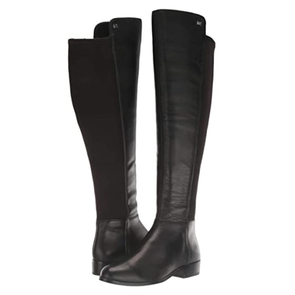Michael Kors Bromley Tall Leather Block Heel Boots
